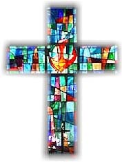 NSUMC stained glass window cross