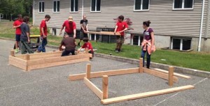 Frames for community garden beds