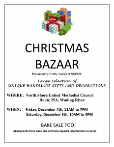 2015 Christmas Bazaar flyer